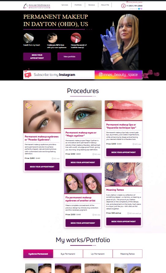 Case Study: Website Development & Promotion for a Permanent Makeup Artist in the U.S.